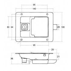 Recessed Lever Lock Stainless Steel