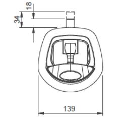 Whale Tail Lock Chrome with 12V Power Locking Kit