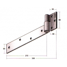 BALL BEARING HINGE ZP STEEL LH