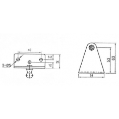 Gas Strut Bracket S/S 002
