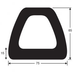 DR75 Docking Rubber 2.5mtr Length