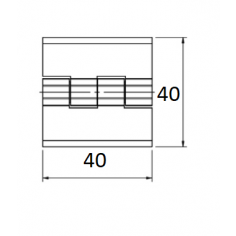40 x 40mm Zinc Screw-on Hinge w/M5 Studs
