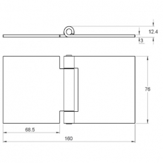 Open Butt Hinge Zinc Plated (76 X 160mm)