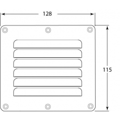 Louvre Vent Stainless Steel 504