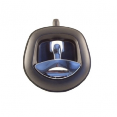 1084.83 Whale Tail Black Powder Coated Chrome Handle