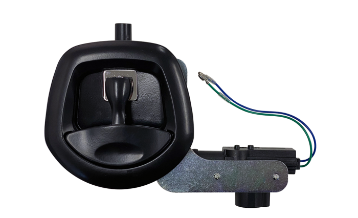 Whale Tail Lock Black with 12V Power Locking Kit