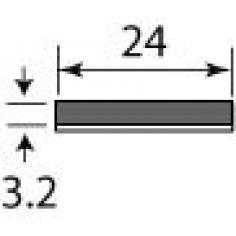 24 x 3.2mm Self Adhesive - Per Metre 