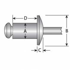 3/16'' Stainless Steel Body / Steel Mandrel