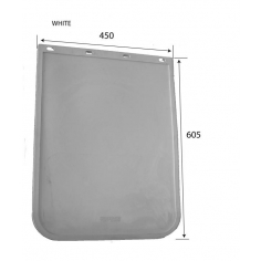 450 x 605mm Drop White Mudflap