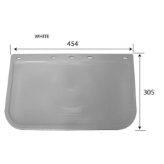 455 x 310mm Drop White Mudflap