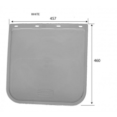 465 x 460mm Drop White Mudflap