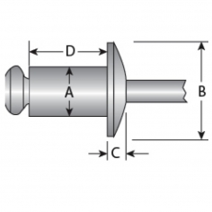 Marson Rivet 5/32" ST/ST Dome