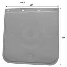 610 x 610mm Drop White Mudflap
