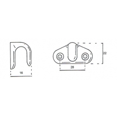 Alloy Rope Hook Small