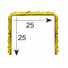 25 x 25 x 300mm Anti Slip Ladder Rung Covers  Square
