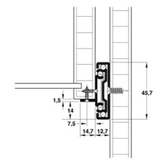 Base Mount 45Kg Drawer Slide