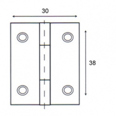 Butt Hinge 38 x 30mm