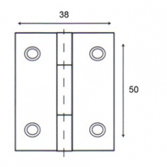 Butt Hinge 50 x 38mm