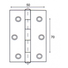 Butt Hinge 70 x 50mm