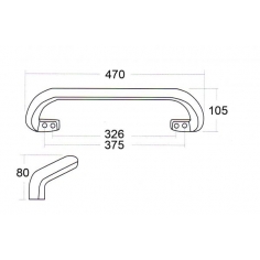 Grab Handle 470mm Offset