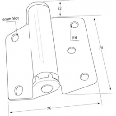 Hinge Spring Loaded SS