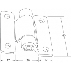 Hinge ZP Steel 30100
