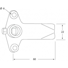 Latch Tongue  ZP Steel