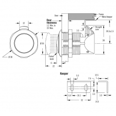M1 Push-To-Close Turn Latch