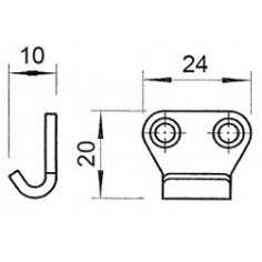 1138.51 Occo 101 ZP Steel Hook Plate