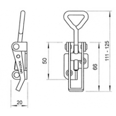 Occo 202 S/Steel Over Centre Catch