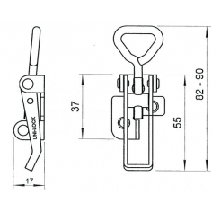 Occo101 ZP Steel Over Centre Catch