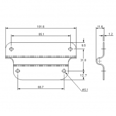 Protex Chest Handle Base Plate ZP 120