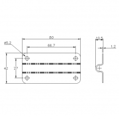 Protex Chest Handle Base Plate ZP 1044