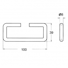 Protex Chest Handle only ZP Steel