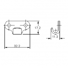 Protex 1-535 Hook Plate SS 304