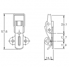 Protex 29-569 Over Centre Catch SS 304