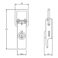 Protex 37-1260 Over Centre Catch SS 304