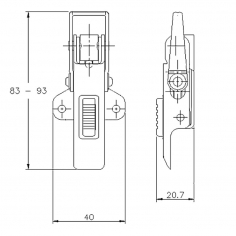 Protex Over Centre Catch ZP Steel