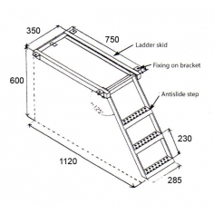 Pull Out Ladder 3 Step ZP Steel