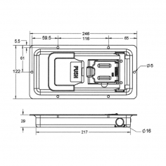 Recessed Cam Lock Kit S/S