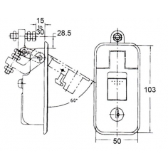 Recessed Lever Lock Black Large