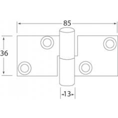 Stainless Steel Hinge 2836