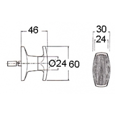 "T" Chrome Handle Small Rear Fix