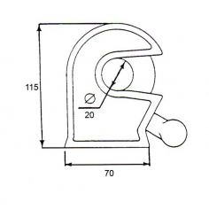 Tipper Tail Gate Latch 20mm