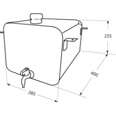 Water Tank 25 Litre Stainless Steel