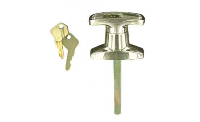 " T" Chrome Handle Small Front Fix Locking