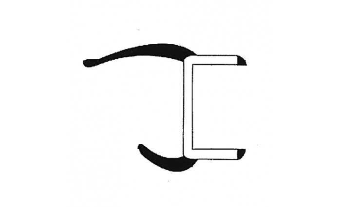 Pan Door Seal Plastic & Rubber H Section 26